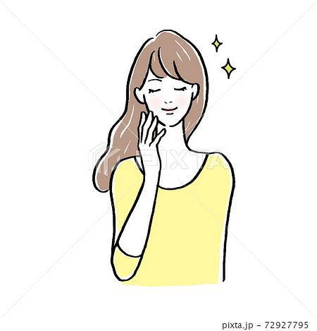 喜ぶ女性のイラスト 喜ぶ女性のイラスト 72927795