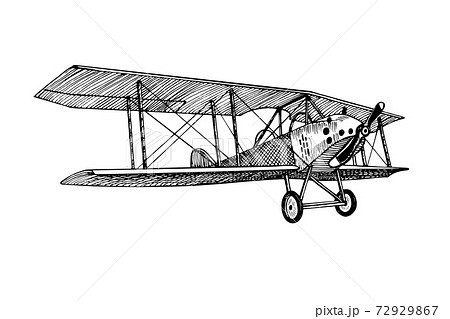 Airplane Vintage Hand Drawn Vector Llustration Realistic Sketch Royalty  Free SVG Cliparts Vectors And Stock Illustration Image 53023811