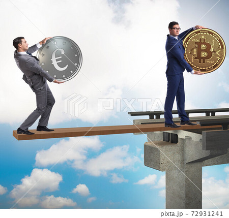 Interdependency concept with two currencies Interdependency concept with two currencies 72931241