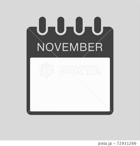 Icon page calendar, month November, to-do list 72931266