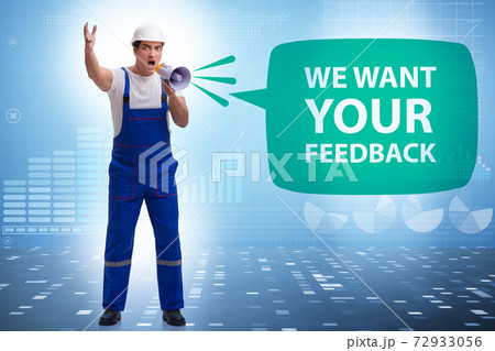 Concept of receiving feedback from customers Concept of receiving feedback from customers 72933056