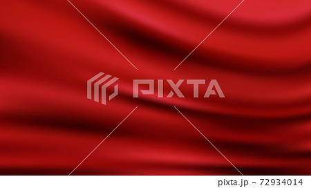 Red wavy luxury fabric background Smooth shapes Abstract background with smooth wavy structure Modern cover template 72934014