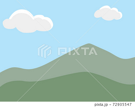 シンプルな山の景色のイラスト素材