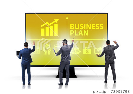 Business plan concept with businessman Business plan concept with businessman 72935798