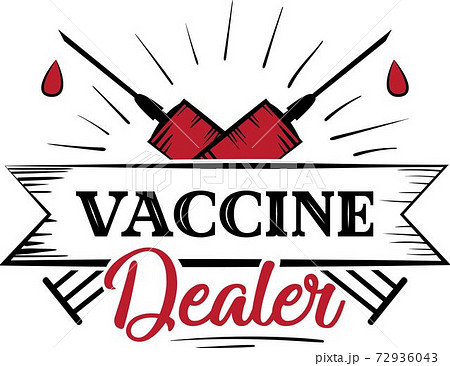 Vaccine Dealer quote. Syringe vector quote vaccine 72936043
