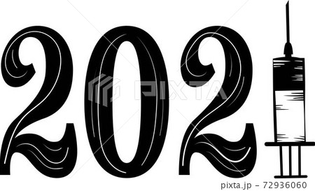 2021 quote. Syringe black vector. vaccine quote vector 72936060