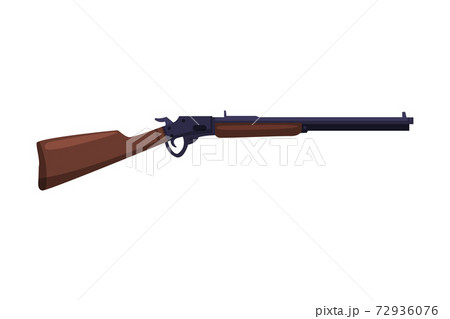 Hunting Rifle, Shotgun, Hunter Tackles Flat Vector Illustration 72936076