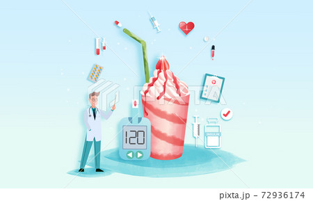 Diabetes patient treatment Concept. Blood glucose testing meter. Diabetes type 2 and insulin production. Suitable For Wallpaper, Banner, Background, Card, Book, And Landing Page.Vector Illustration Diabetes patient treatment Concept. Blood glucose testing meter. Diabetes type 2 and insulin production. Suitable For Wallpaper, Banner, Background, Card, Book, And Landing Page.Vector Illustration 72936174