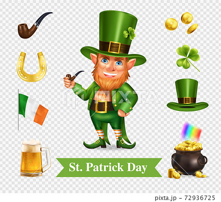 Saint Patrick Day Transparent Set 72936725