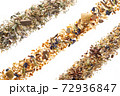 Herbs, flowers, spices and orange isolated  72936847