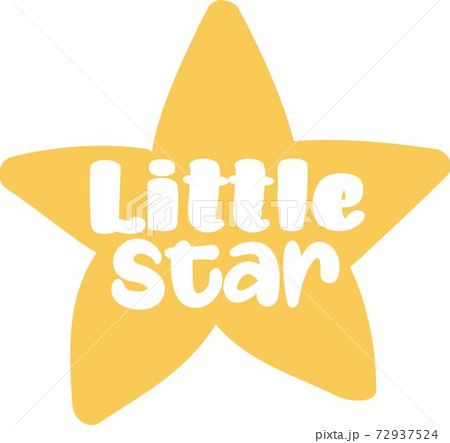 Little star on the white background. Vector illustration 72937524