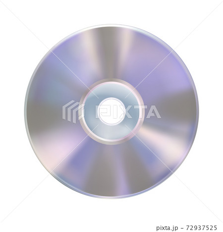 Compact disk or laser disc, isolated on white background. Realistic CD mockup. Information carrier 72937525