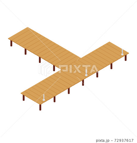 Isometric Yacht Pier Composition Isometric Yacht Pier Composition 72937617