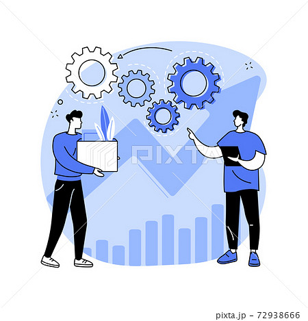Displaced workers abstract concept vector illustration. 72938666