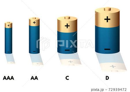 Blue battery set vector illustration. 72939472