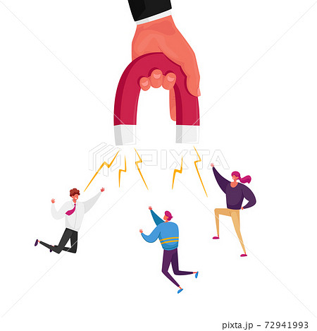 Inbound Marketing Concept. Human Hand Hold Huge Magnet Attract Followers, Clients in Internet. Smm Influencer Strategy Inbound Marketing Concept. Human Hand Hold Huge Magnet Attract Followers, Clients in Internet. Smm Influencer Strategy 72941993