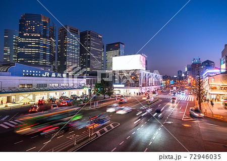 《東京都》品川駅・都市夜景 《東京都》品川駅・都市夜景 72946035
