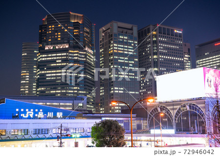 《東京都》品川駅・都市夜景 72946042