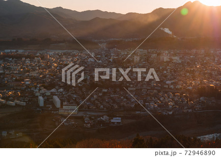 夜明け・埼玉県秩父市秩父ミューズパーク展望台から撮影 72946890