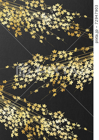背景 テクスチャ 桜 花 高級感 和柄 金色 金屏風 金紙 金箔 年賀状