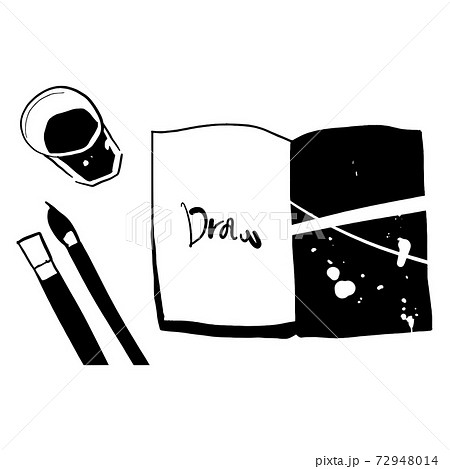 Draw お絵かきの作業イラストのイラスト素材 72948014 Pixta