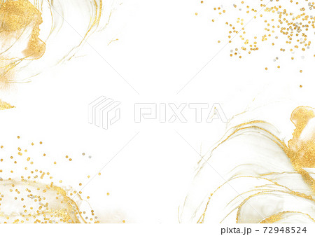 背景テクスチャ金キラキラグリッターマーブルフレームのイラスト素材