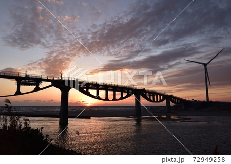 掛川市潮騒橋夕景（工事期間中）201212pm4:33 72949258