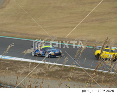 ススキとレーシングカー 72950626