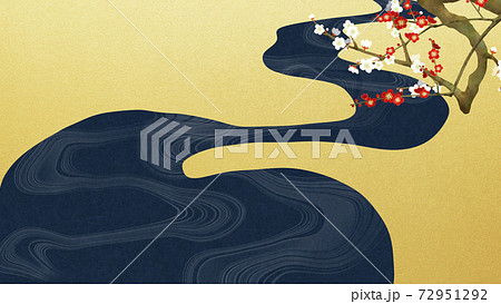 梅の花の和風背景 - 複数のバリエーションがあります 梅の花の和風背景 - 複数のバリエーションがあります 72951292