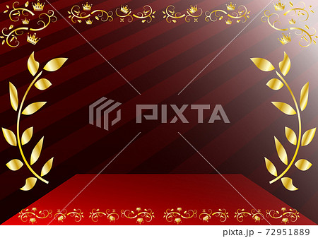 月桂樹 クラウンフレーム ストライプ背景 月桂樹 クラウンフレーム ストライプ背景 72951889