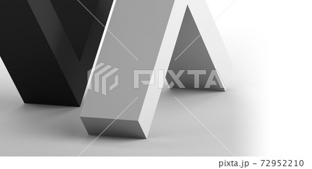 Abstract geometric installation, black and white 3d Abstract geometric installation, black and white 3d 72952210