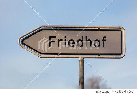 Signpost to the cemetery Signpost to the cemetery 72954756