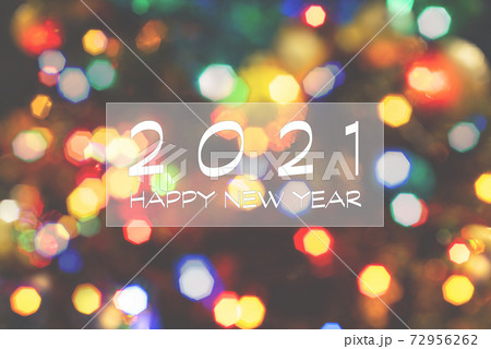 Happy New Year greeting card. 2021. 72956262