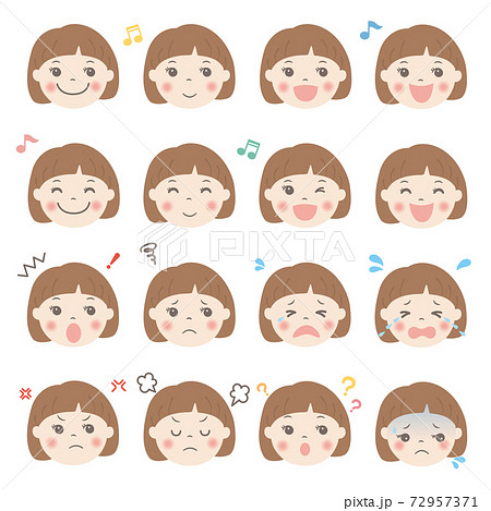 子供 表情 女の子 03のイラスト素材
