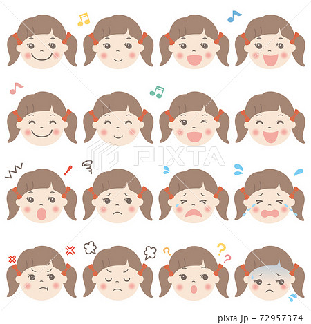子供 表情 女の子 01のイラスト素材