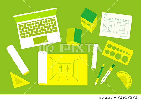 イラスト 建築 調査 建設 設計 家 マンション アパート 建物 不動産 ベクター Ai 素材のイラスト素材 72957973 Pixta