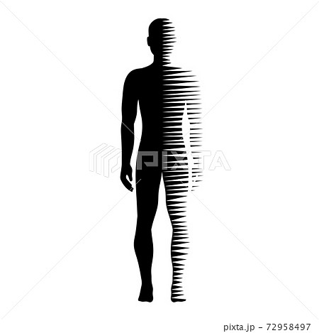 human Body with Horizontal motion lines vector...のイラスト素材 [72958497] - PIXTA
