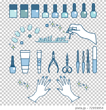 Nail set blue 72959954