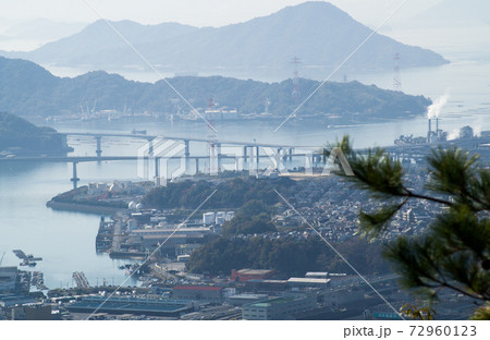 日浦山から眺めた海田町の街並みの景色 72960123