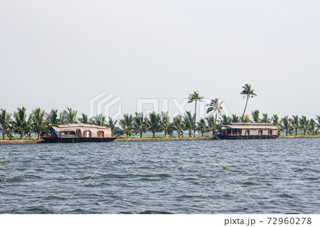 Houseboats on the Backwaters in Allepey 72960278