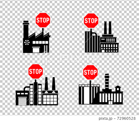 Lockdown forbidden factory vector icon. Prohibited Warning, caution, attention, restriction label danger. actory flat sign design. Factory symbol pictogram. Lockdown forbidden factory vector icon. Prohibited Warning, caution, attention, restriction label danger. actory flat sign design. Factory symbol pictogram. 72960528