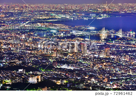 神戸 掬星台からの夜景 神戸 掬星台からの夜景 72961462