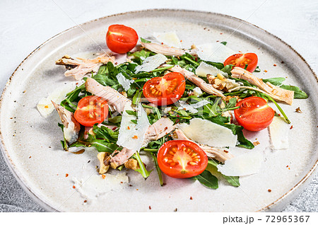 Fresh Chicken salad with feta, tomato, nuts and 72965367