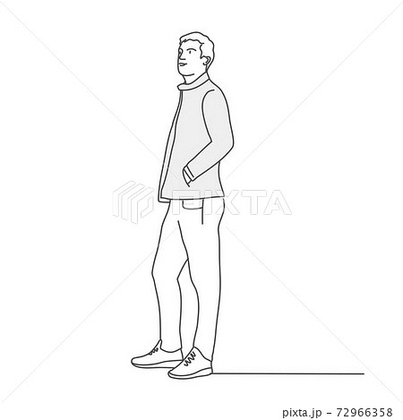 person standing sideways drawing