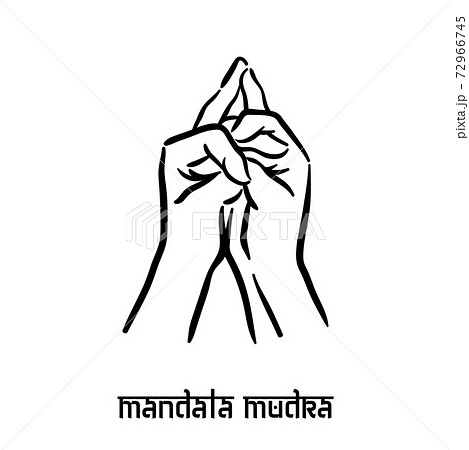 Mandala mudra. Hand spirituality hindu yoga of fingers gesture. Technique of meditation for mental 72966745