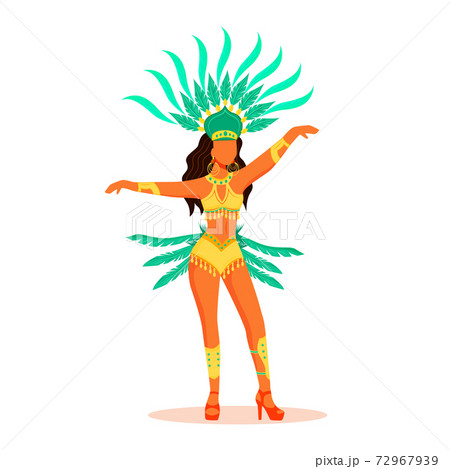 Lady in body adornment and carnival clothing... - Stock Illustration  [72967939] - PIXTA