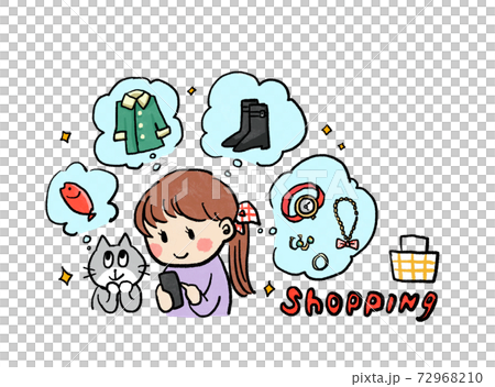 女孩和貓購物 女孩和貓購物 72968210