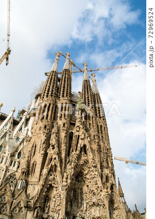 スペインのバルセロナ こう受注のサグラダファミリアの写真素材