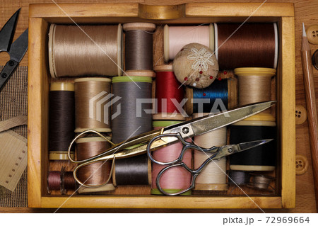 Quilt handmade craft accessories in a box 72969664