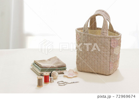 Quilt bag handmade craft with accessories Quilt bag handmade craft with accessories 72969674